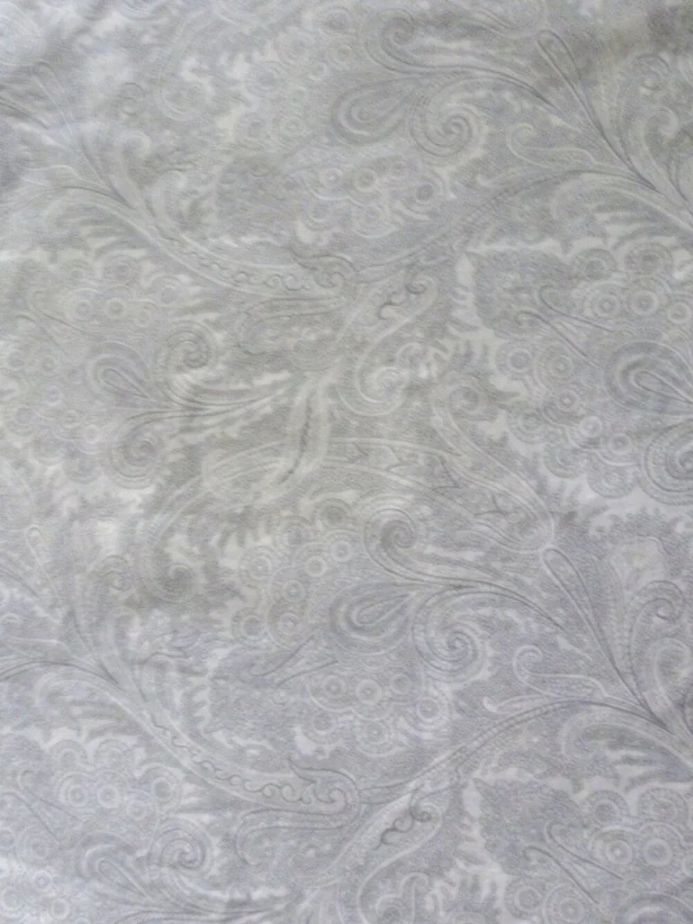 Lauren Ralph Lauren Home King Fitted Sheet 100% Cotton Gray/White Paisley